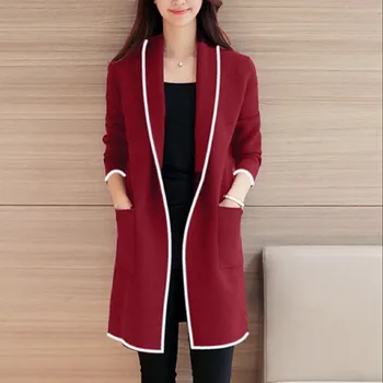 

Women's Winter Loose Wild Elegant Windbreaker Sweater Coat Cardigan Women's loose wild knit sweater coat