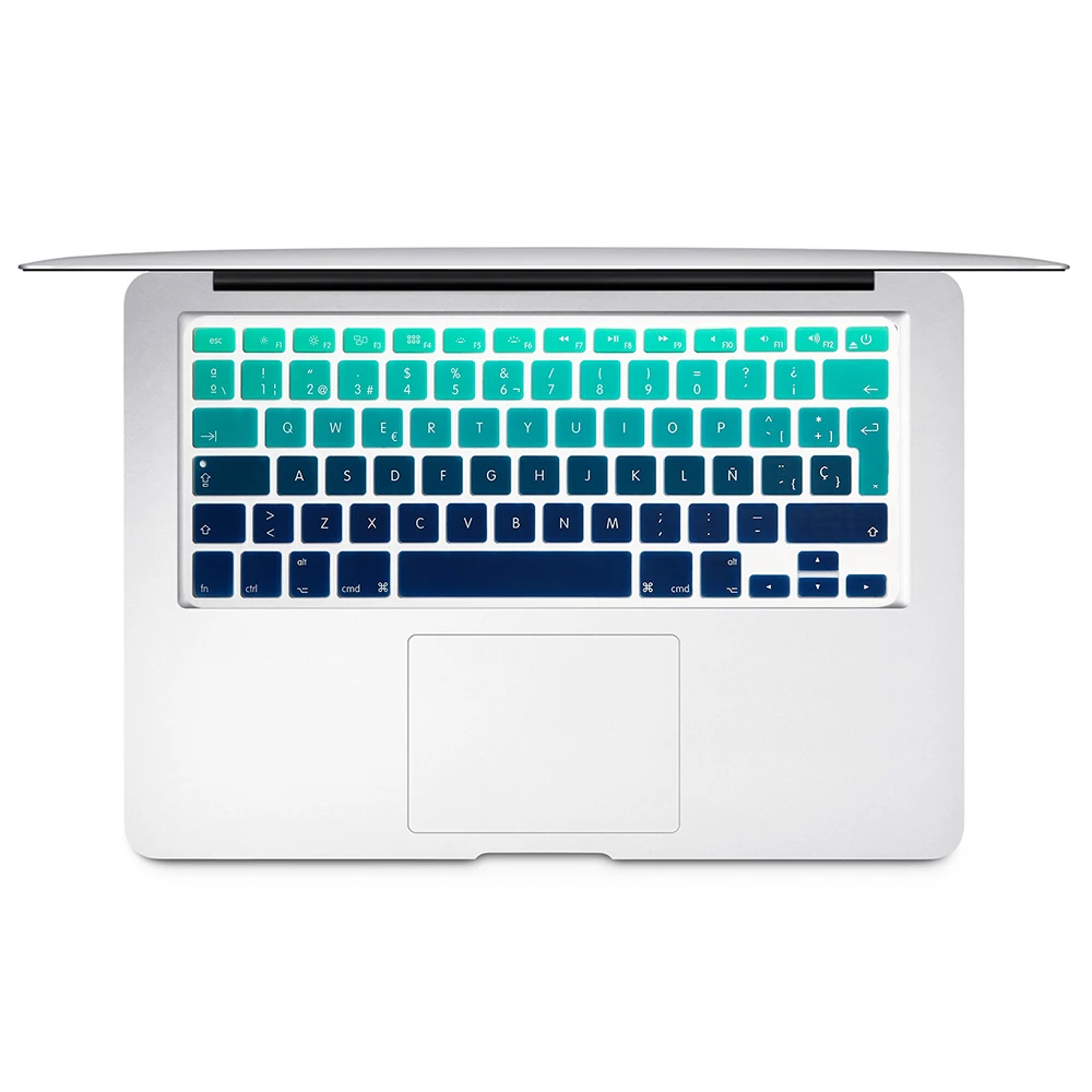 Испанская цветная Защитная пленка для клавиатуры для Mac Book pro 13air 15 retina A1466 A1502A1398A1278 EU силиконовая оболочка клавиатуры