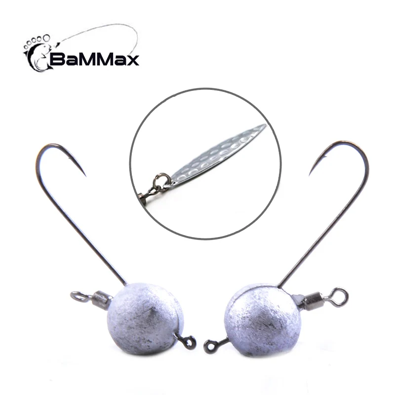 Bammax fishing hook 5pcs/lot 4.8g 3cm  Jig head lead head hook for Soft Bait Worm Barbed Fishhook Fishing tackle Accessories