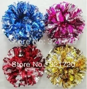 

Cheerleader pompoms (10 pieces/lot) Cheerleading pompoms supplies PVC pompons Color and handle can choose Free shipping