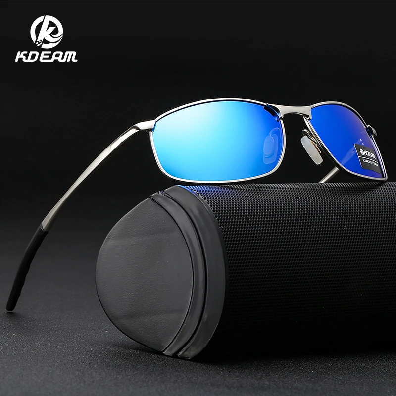 

KDEAM Brand Men's Polarized Sunglasses Rectangle Coating Driving Glasses Mirror Sport Sun Glasses gafas de sol KD395