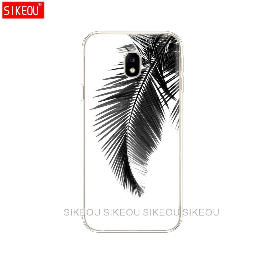 Силиконовый чехол для телефона Samsung Galaxy J3 J5 J7 2017 J330 J530 J730 PRO j2 2018 черно белые