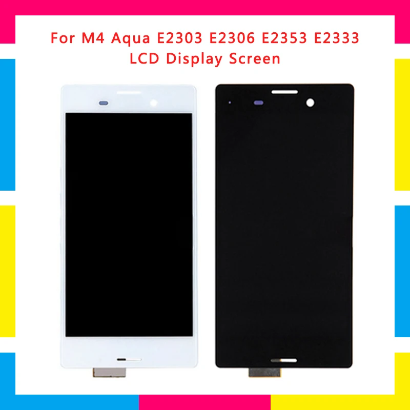 

LCD Display Screen With Touch Screen Digitizer Assembly For Sony Xperia M4 Aqua E2303 E2306 E2353 E2333 Replacement