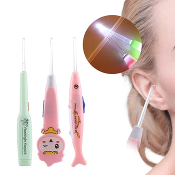 

Random Color 1Set Light LED Ear Spoon Earpick Clean Wax Remover Cleaner Picker Ear Pick Curette Tool US