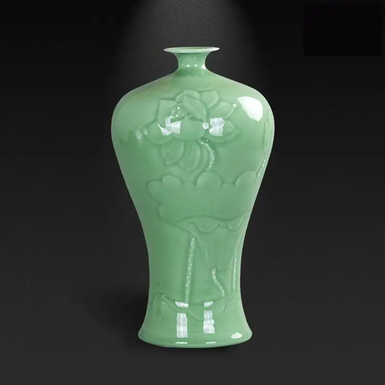 Jingdezhen Jade Jadeware Vase Vase, Flower Room Model Room lotus