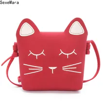 Мультфильм милый Товары для кошек Сумки ткань Курьерские сумки детские Обувь для девочек Сумки на плечо Детские Кошельки Малый Сумки t1236