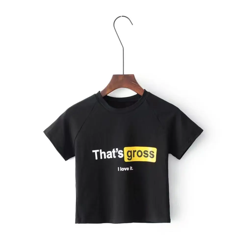 Short sleeved Crop Tops T Shirts 