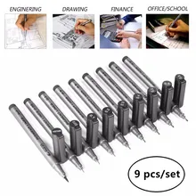 Pigma Micron 9 Fineliner ручки черные Archival чернила для рисования эскизные ручки 0,05 0,1 0,2 0,3 0,4 0,5 0,6 0,8 набор кистей