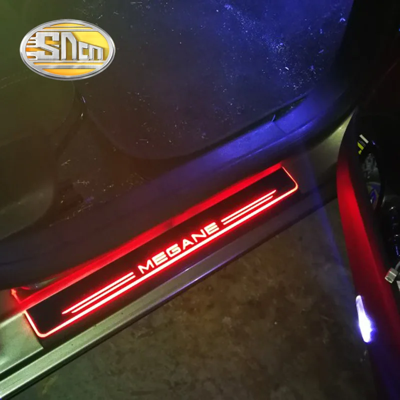  SNCN 4PCS Acrylic Moving LED Welcome Pedal Car Scuff Plate Pedal Door Sill Pathway Light For Renaul - 32914080199