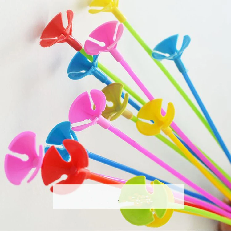 

20 Sets/lot 40cm Balloons Holder Sticks with Cup Latex Balloon Stick White Plastic Rods Party Supplies Decoration Accessories