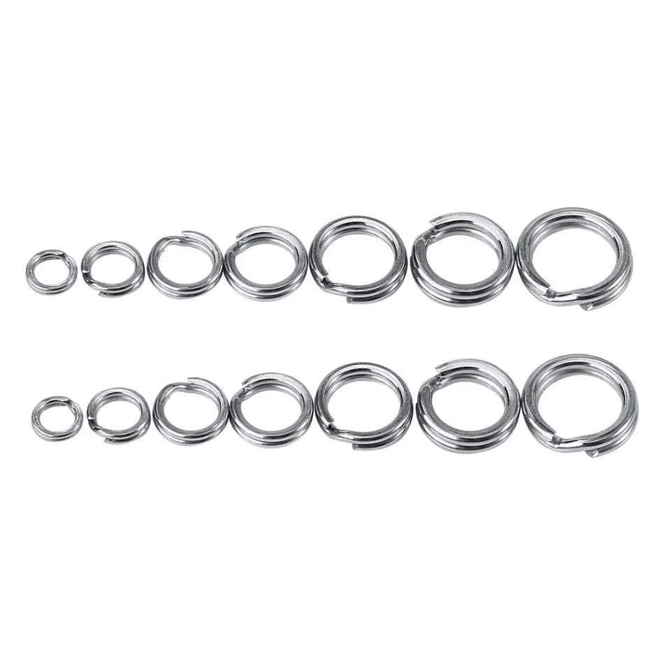 Buy 50pcs/100pcs Stainless Steel Fishing Split Ring