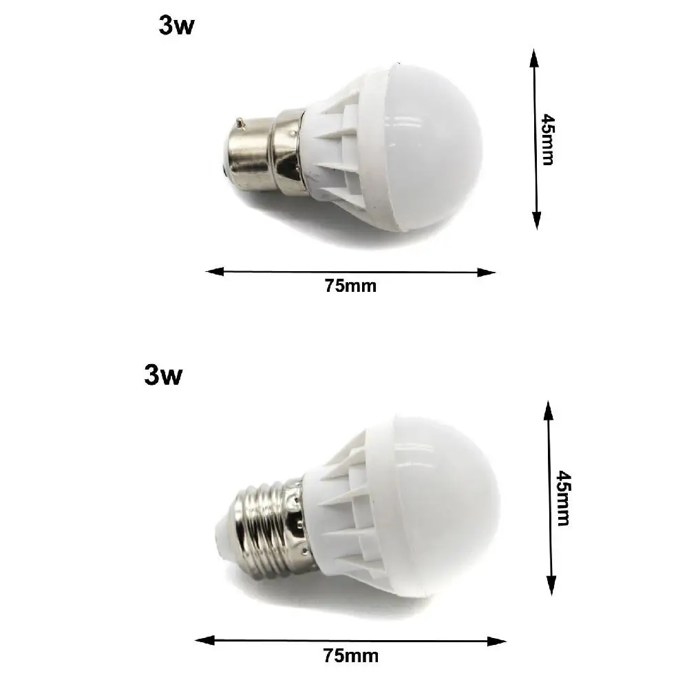 LumiParty светодиодный B22 энергосберегающие лампочки 3 W миру лампы 220 V теплый белый