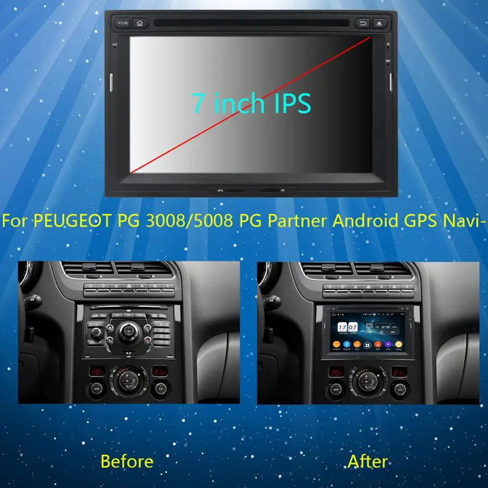 Flash Deal 7" IPS Octa Core 4G+64G Android 9.0 Car DVD Radio GPS For Peugeot PG 3008 5008 Partner/Citroen Berlingo DSP CarPlay Parrot BT 2 Flash Deal 7" IPS Octa Core 4G+64G Android 9.0 Car DVD Radio GPS For Peugeot PG 3008 5008 Partner/Citroen Berlingo DSP CarPlay Parrot BT 2