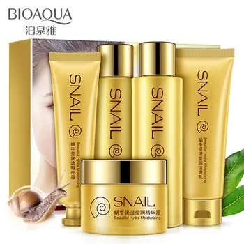 

5pc/Set New Snail Face Cream+Toner+Lotion+Cream Whitening Moisturizing Cream Acne Treatment Face Instantly Ageless Skin Care Set