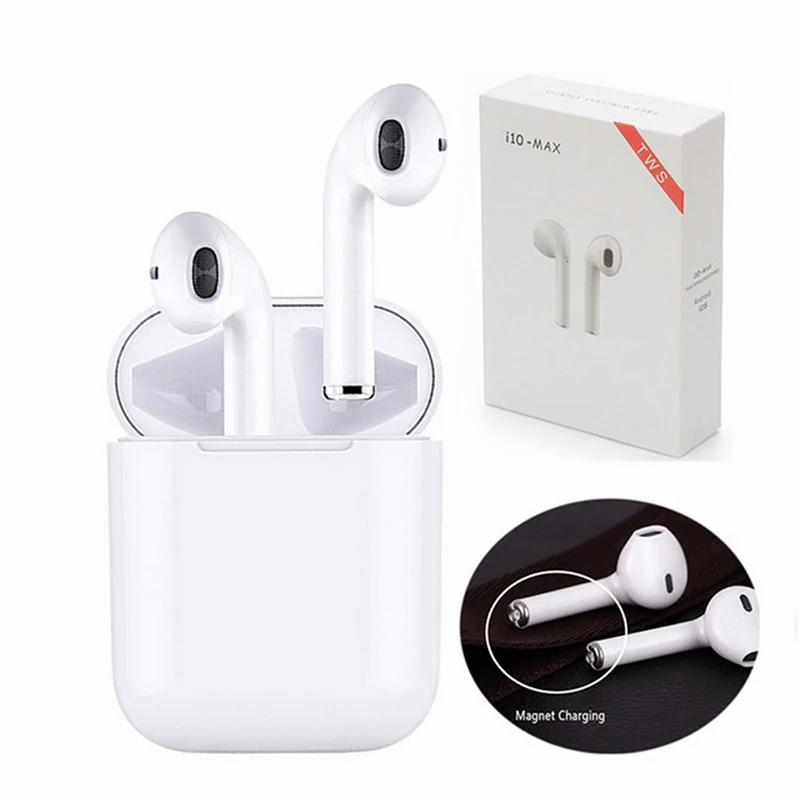 

i10 Max Bluetooth 5.0 TWS Earbuds With Mic Charging Box Wireless in-Ear Mini Smart Stereo Earpieces for iPhone Xiaomi Phone