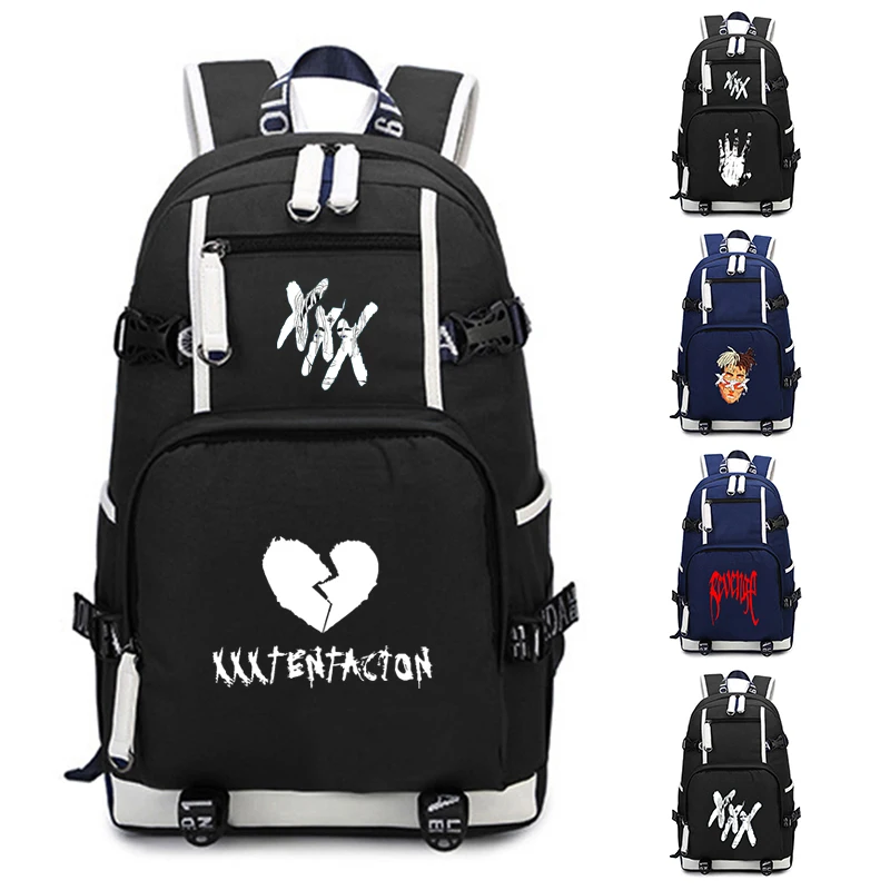 

XXX Tentacion Men's Backpack Canvas Back Pack Fashion Travel Bagpack Women Laptop Backpacks College Bag Large Capacity Mochila