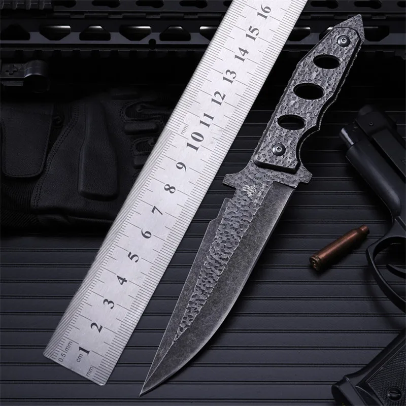 Новинка 2018 года Бесплатная доставка открытый фиксированной охотничий нож высокой твердостью борьба кемпинг Выживание Военный Ножи EDC