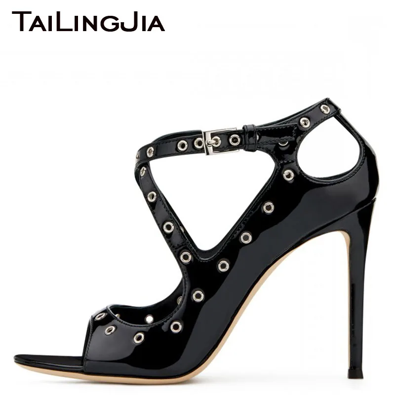 

Shiny Crystal Women Mule Clear Woman Heels High Heel Ladies Open Toe Slip On Party Evening Dress Shoes Brand Handmade Shoes 2019