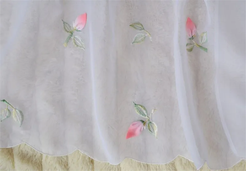 Вышитая Цветочная занавеска для окон с розовым перцем|kitchen curtains blinds|short kitchencurtain