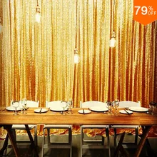 Роскошная Праздничная сцена; фотостудия; Свадебная Невеста; золотые шторы мигающая Вышивка Интернет Звезда Онлайн звезда драпировка