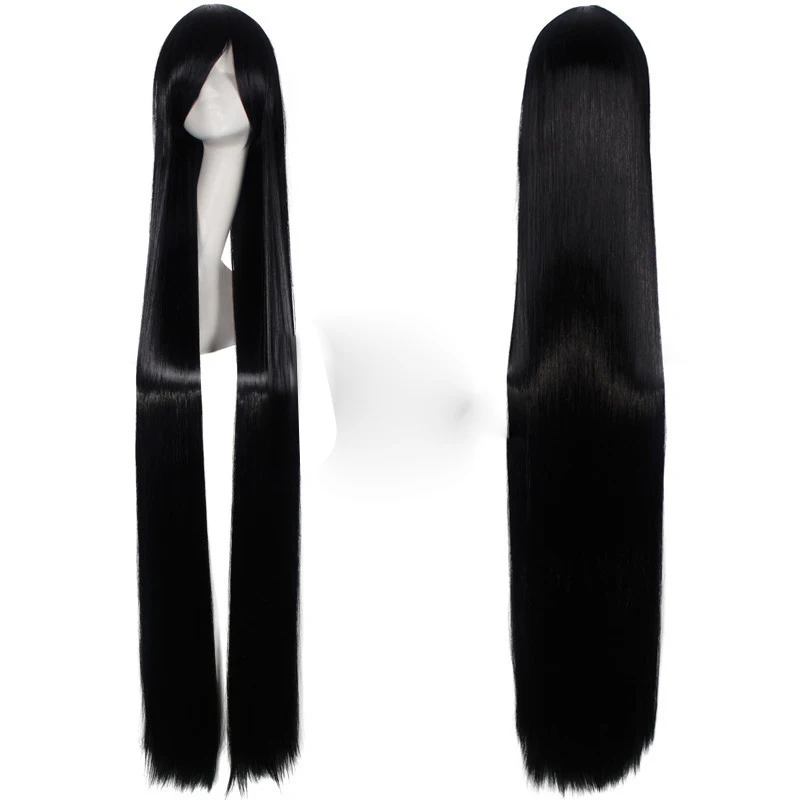 

Anime Basic Long 150CM Straight Black Women Lady Party Cosplay Wig Heat Resistant