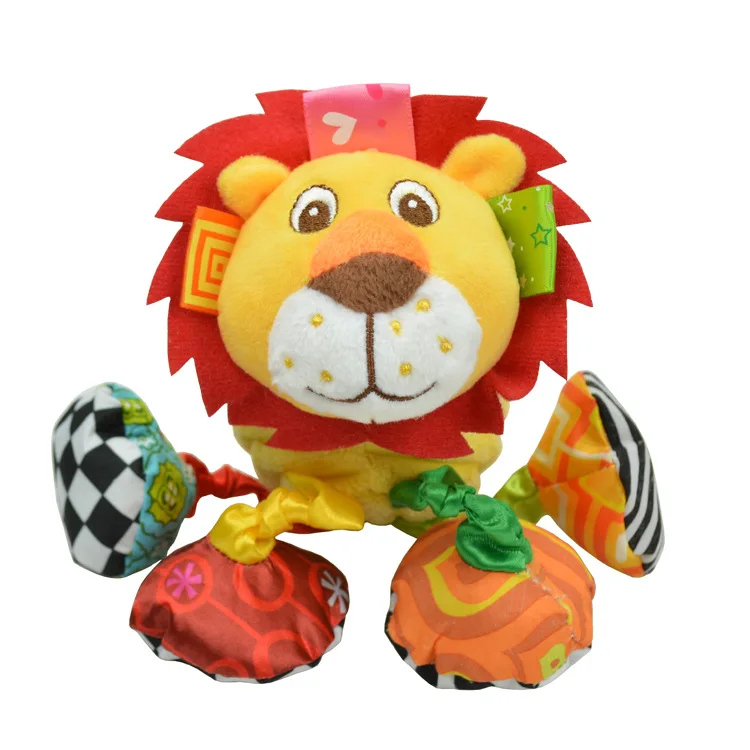 Для ребенка плюшевые животные Зебра-игрушка погремушка криволинейный звук 16 см мягкие многоцветные многофункциональные вибрационные
