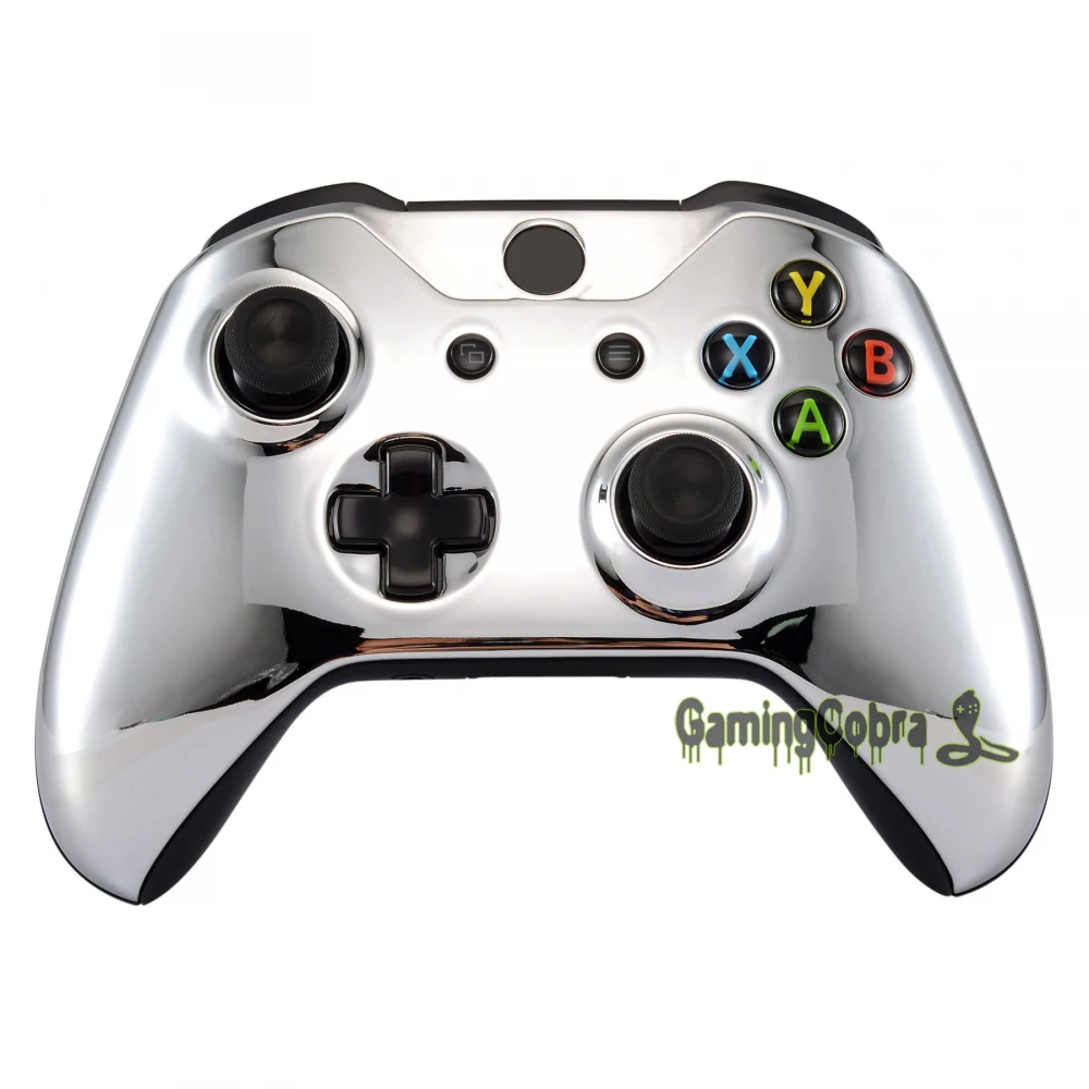 

Chrome Silver Faceplate Cover Upper Shell Replatment Kit for Xbox One S for Xbox One X Controller (1708) #SXOFD02