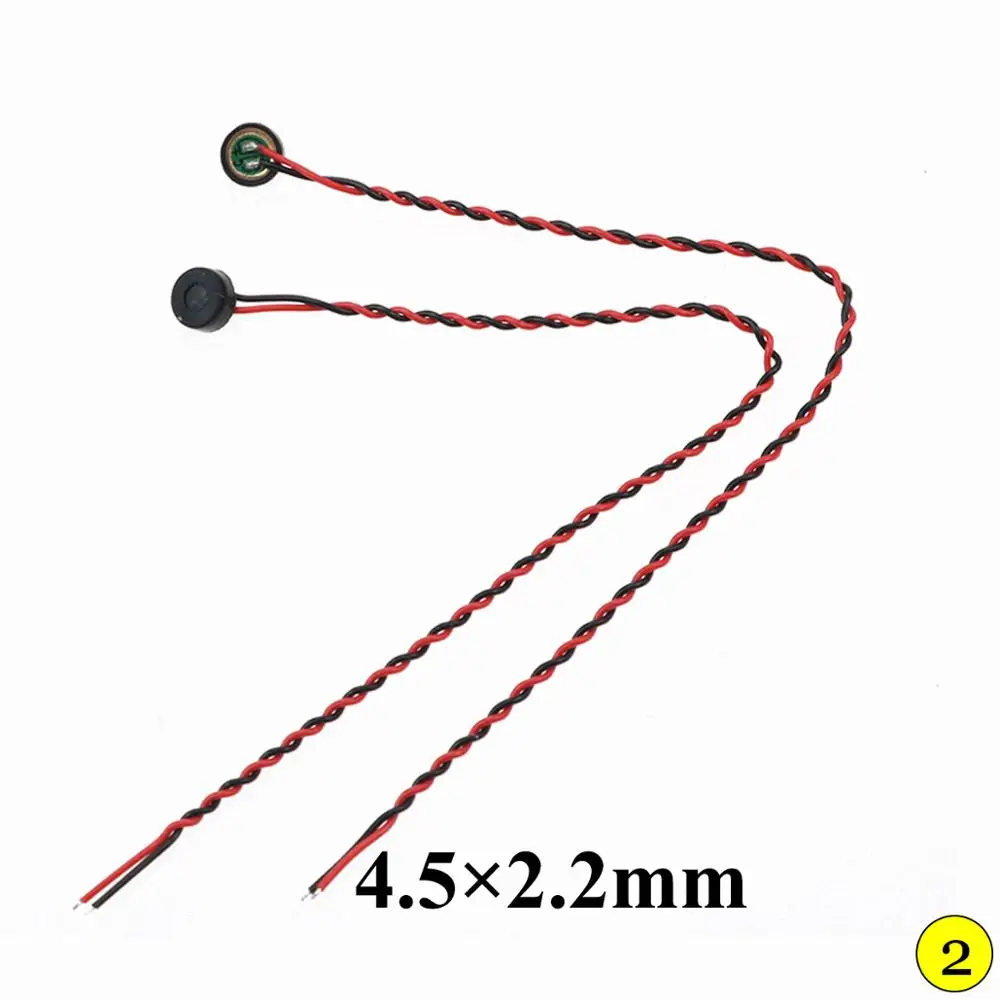 YuXi Electret Condenser Microphone MIC Capsule 2pin 4x2mm/4x1.5mm/4.5*2.2mm/6x2.2mm/9.7x7mm/6x5mm/10x7mm microphone pickup