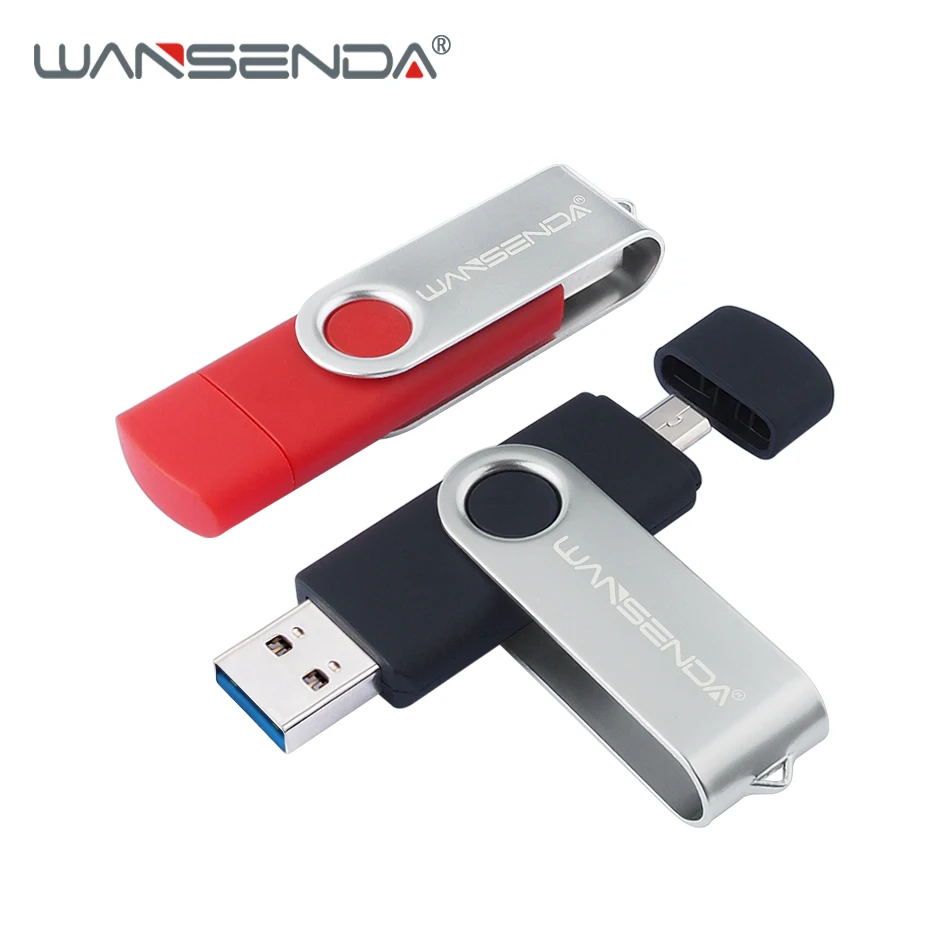 WANSENDA 3.0 OTG USB Flash Drive 128GB 64GB 32GB 16GB 8GB Pen Drive micro usb for phones/tablet USB Memory Stick metal pendrive WANSENDA 3.0 OTG USB Flash Drive 128GB 64GB 32GB 16GB 8GB Pen Drive micro usb for phones/tablet USB Memory Stick metal pendrive