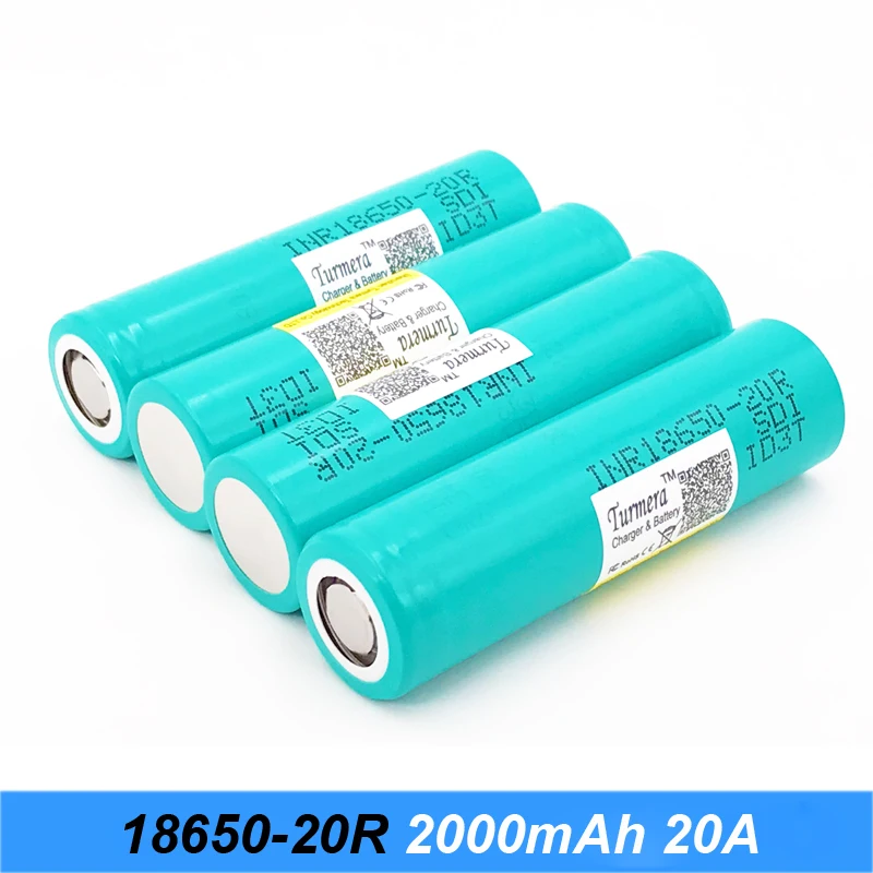 

For screwdriver 12v use hot selling 18650 20R 3.7V 2000mAh 20amp High discharging rate INR18650-20R for power tools battery AU14