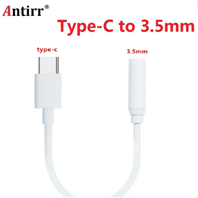 

USB Type C to 3.5 Earphone Adapter Type-C to 3.5mm Headphone AUX audio cable converter for xiaomi 6 Letv Le 2 free shipping