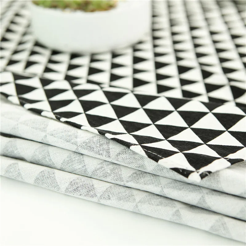 Black Geometric TableCloth Linen Creative Tringle Printed Napkins table cloths for home Banquet Decoration tablo Covers manteles Black Geometric TableCloth Linen Creative Tringle Printed Napkins table cloths for home Banquet Decoration tablo Covers manteles