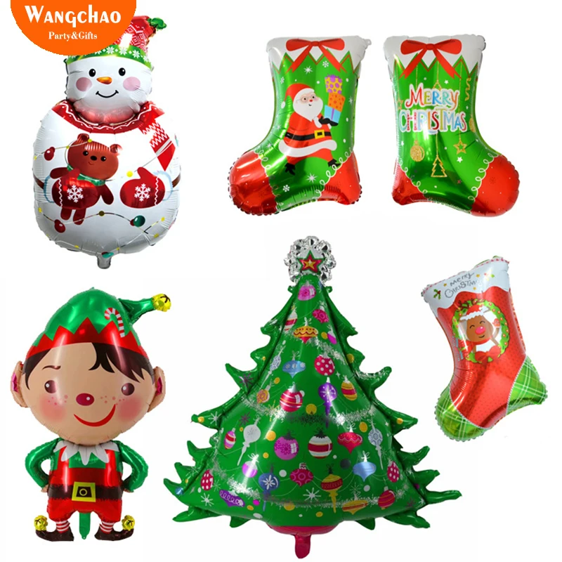 

Christmas Big Aluminium Film Balloon Home Decoration Accessories Christmas Decorations for Home Santa Claus Xmas Tree Snowman