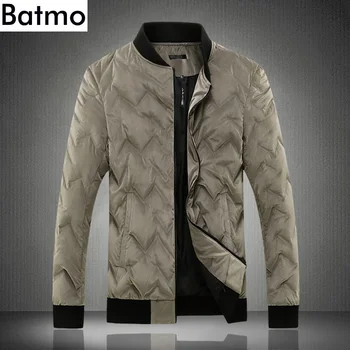 

Batmo 2018 new arrival winter high quality velour high quality 80% white duck down jacket men,men's warm beige parkas 281