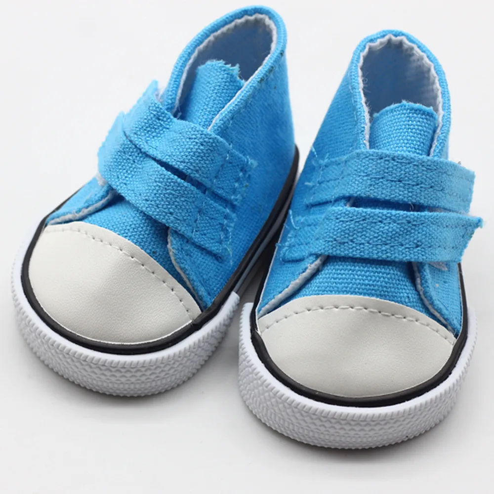 43cm Reborn Baby Doll Shoes White Black Red Blue Canvas Shoes for 18inch Girl Dolls Mini Fashion Shoes American Doll Accessories