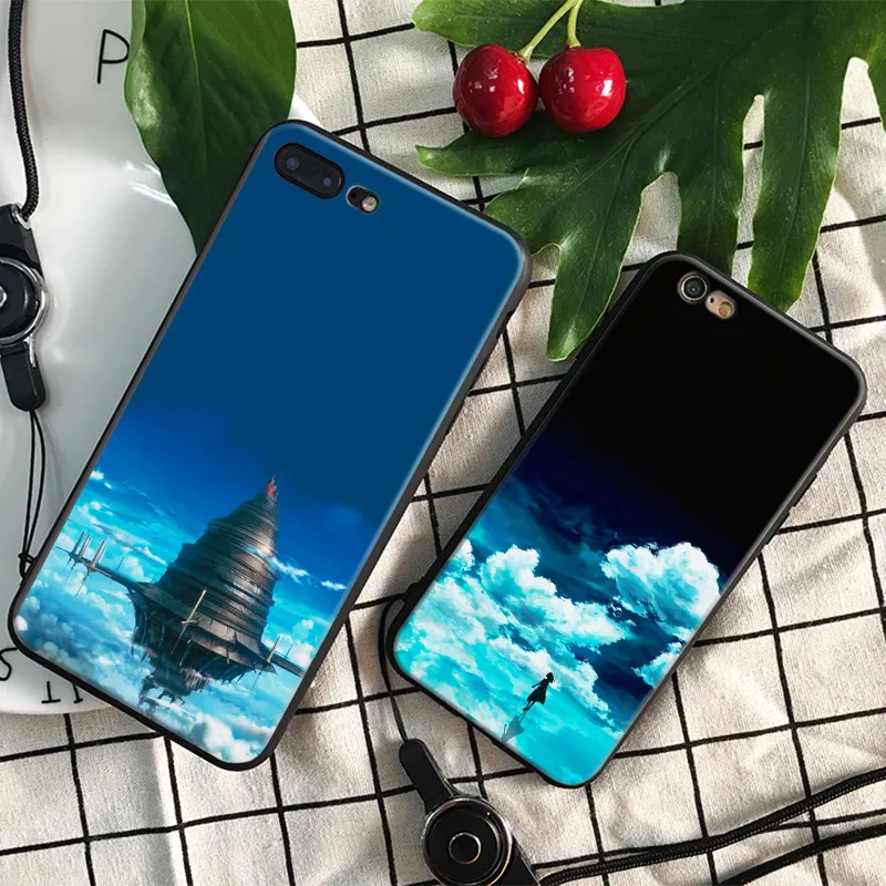 

Japanese Famous Anime Scenery Soft Silicone Phone Case Cover Shell For Apple iPhone 5 Se 5s 6 6s 6Plus 6sPlus 7 8 7Plus 8Plus X