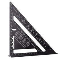 Алюминиевая кровельная трехквадратная линейка 7 дюймов Рафтер угловая рама черная для столярных деревообрабатывающих измерительных инструментов 6,125