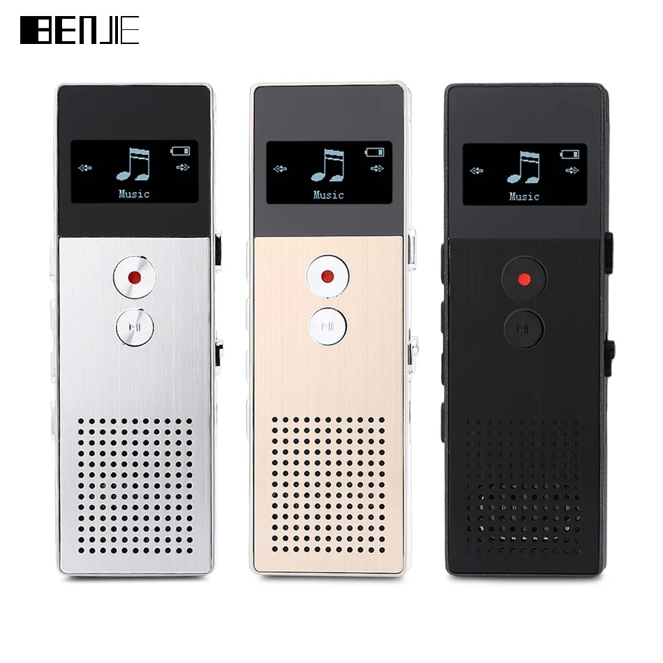 BENJIE Professional Digital Voice Recorders 8G 0.96 Inch Screen FM