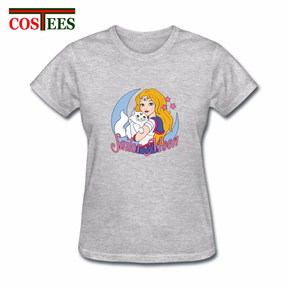 Camisa Sailor Moon Meow футболка с котенком Женская Повседневная женская милым котом