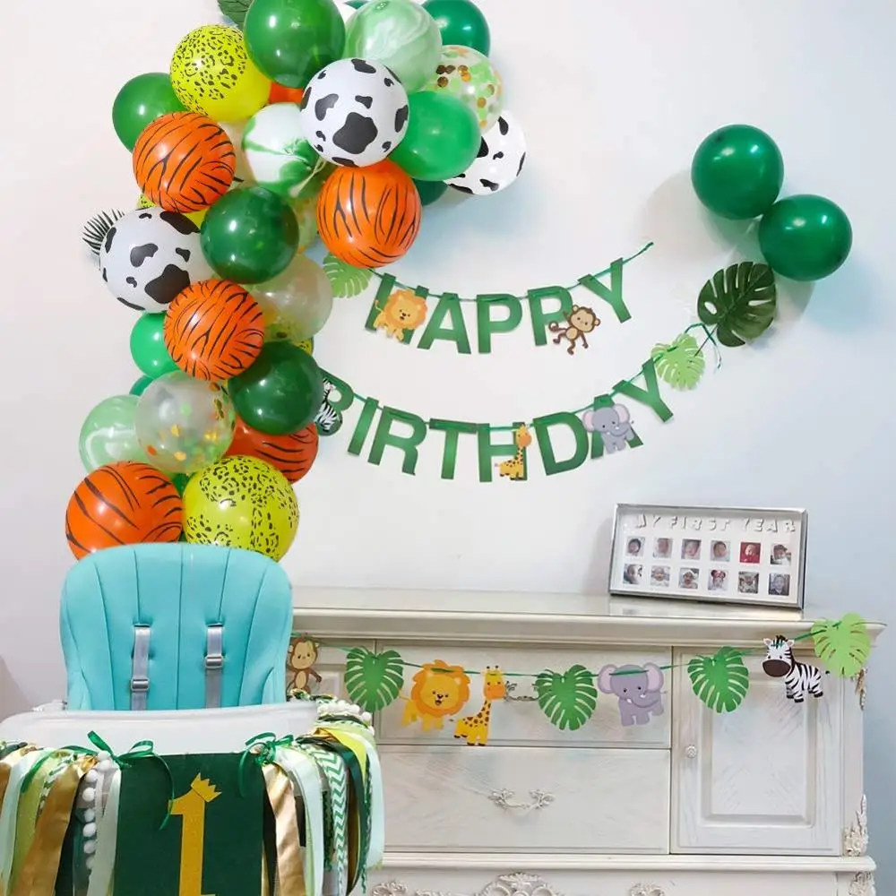Лев Король тема 70 шт джунгли вечерние воздушные шарики для украшения для детей день рождения принадлежности