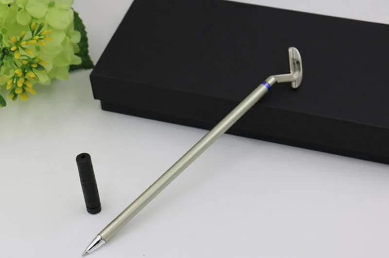 Креативная мини-гелевая ручка для гольфа металлическая шариковая ручка для гольфа Подарочная коробка набор Настольный Декор для школьных