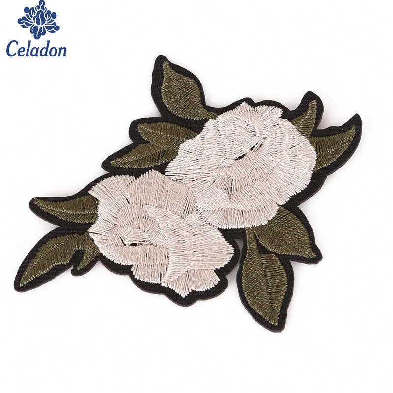 

1pcs Patches Sew-on Ivory Flower For Clothing Applique Garment Embroidery Patch Sewing DIY Clothes Sticker Wedding