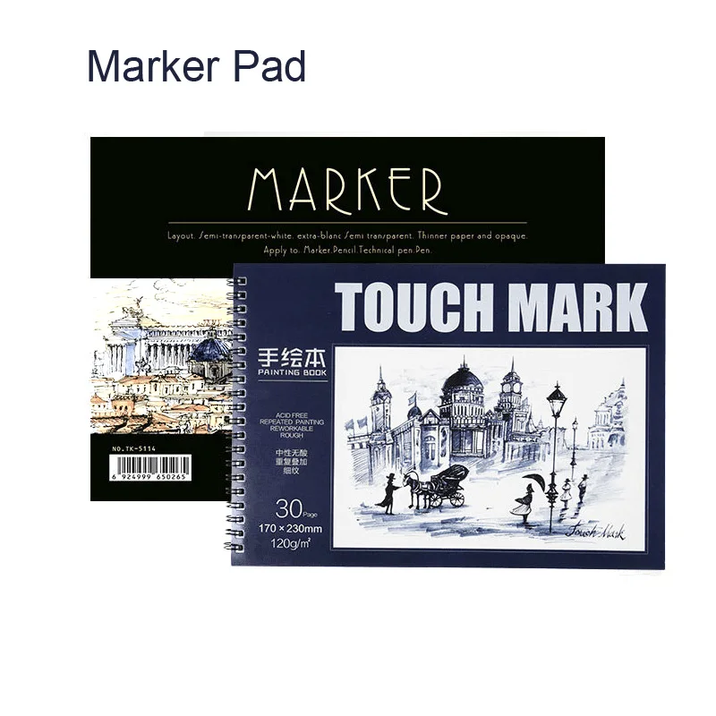 

Touchmark Marker Painting 16K/B5 Hand-painted Design Painting Marker Special Paper Blank Graffiti Sketch Picture Book