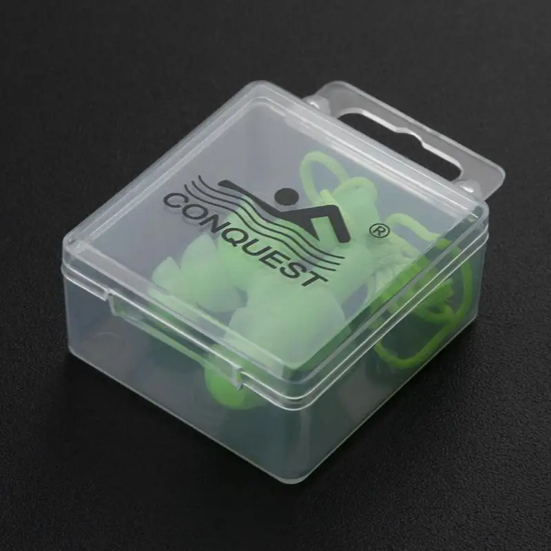 Silicone Soft Ear Plugs with Rope Earplugs Swimming Colorful Earplugs for Water Sports Swimming Accessories