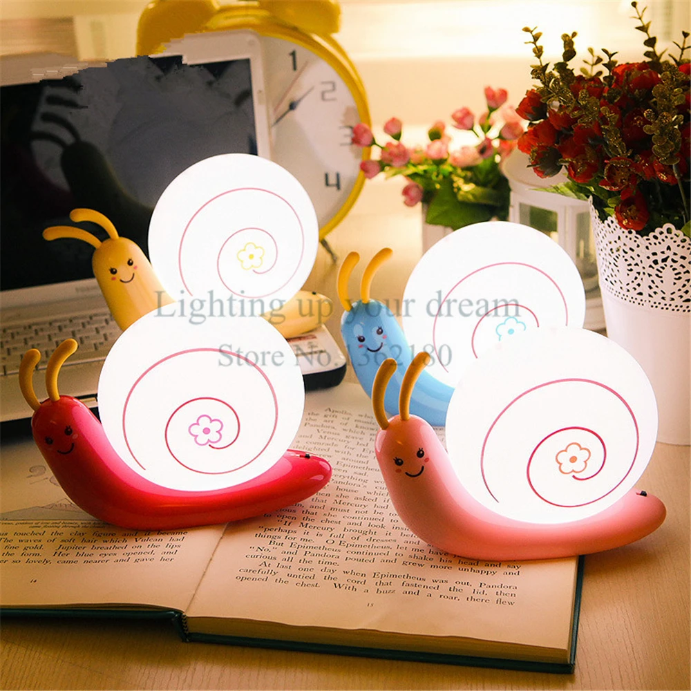 Us 11 84 5 Off Snail Animal Led Night Light Fairy Tale Living Room Baby Lamp Usb Cute Lovely Christmas Gift For Kids Birthday Children Bedroom In