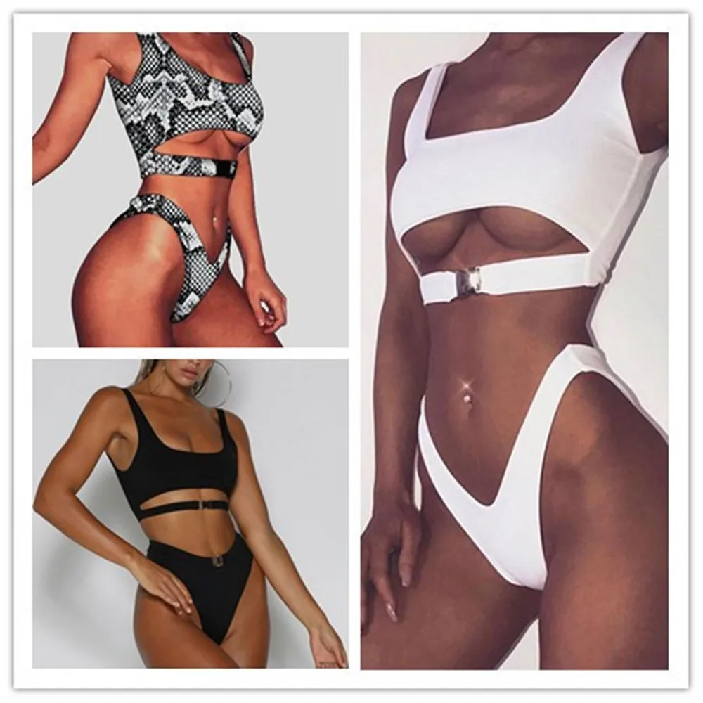 

Belleziva Sexy Bikini Set Swimwear Women Halter Top Swimsuit Brazilian Beach Wear Push Up Biquini Summer Bathing Suits 14 Colors