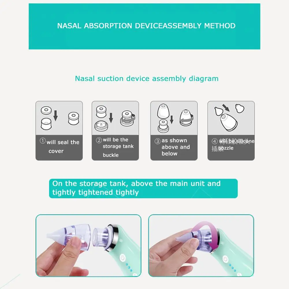 Новорожденный ребенок Назальный аспиратор анти-задний поток электрическое всасывание устройство мягкий Электрический Нос очиститель ноздри Назальный аспиратор