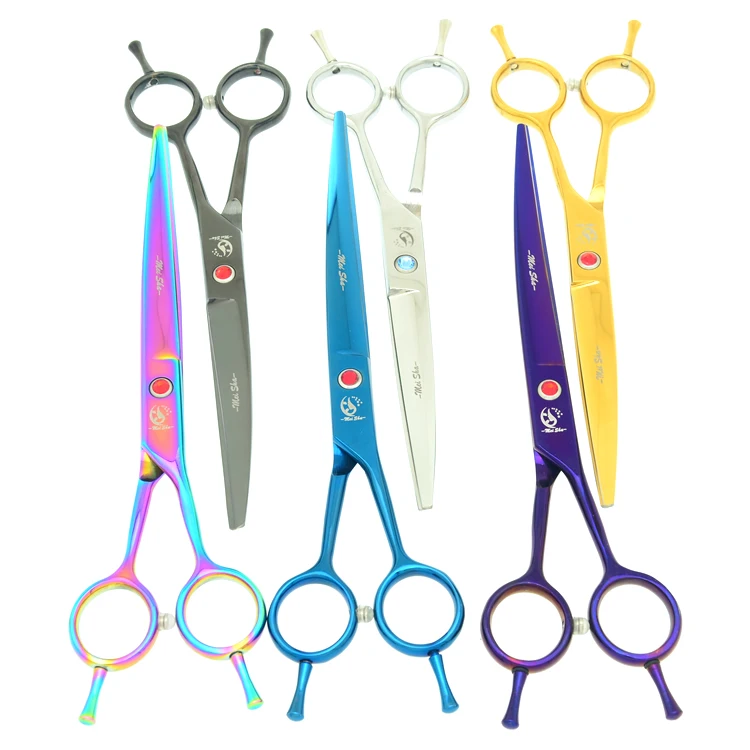 

7.0 Inch Meisha High Quality Steel 440C Curved Dogs Cats Cutting Shears Pet Haircut Scissors for Groomer Animals Supplies HB0088