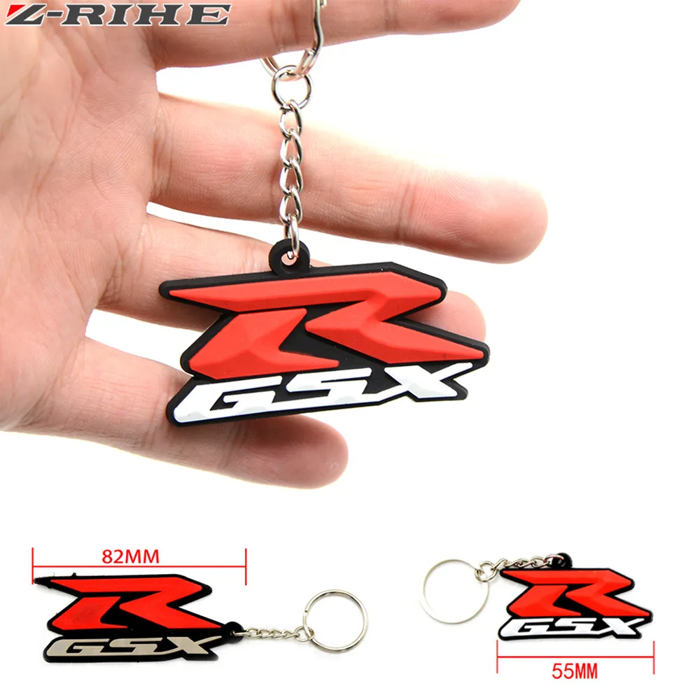 new listing motorcycle 3D soft rubber key ring red color motorbike keychain For Suzuki GSX-R GSXR 600 750 1000 K1 K2 K3 K4 K5 K6