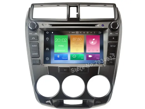 FOR HONDA CITY 2008 2012 Android 8 0 Car DVD player Octa Core 8Core 4G RAM